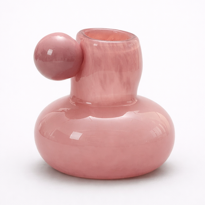 Pink Rounded Ceramic Vase - main product view