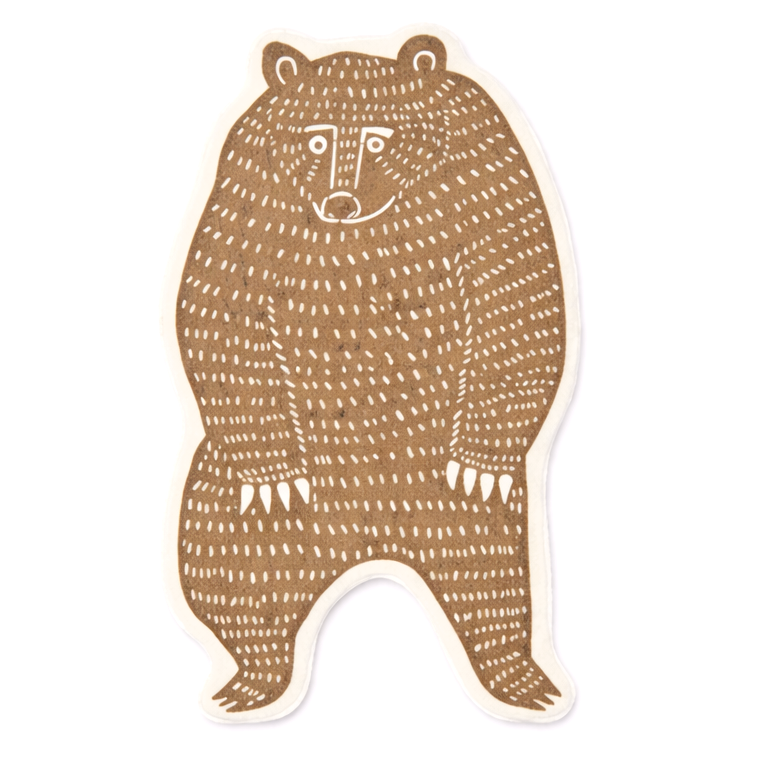 Carpet of a bear on a white background