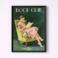 woman reading with cat wall art reading nook canvas print main product view