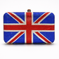 Clutch bag with Union Jack design on a white background