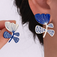 Vintage Asymmetric Drip Glaze Flower Stud Earrings for Women 2024 New Simple Design Fashion Jewelry Wedding Accessories Gifts