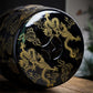 Black Gold Dragon Pattern Ceramic Stool Modern Chinese Artistic Style Round Pier Embroidered Antique Drum Stool Home Decor