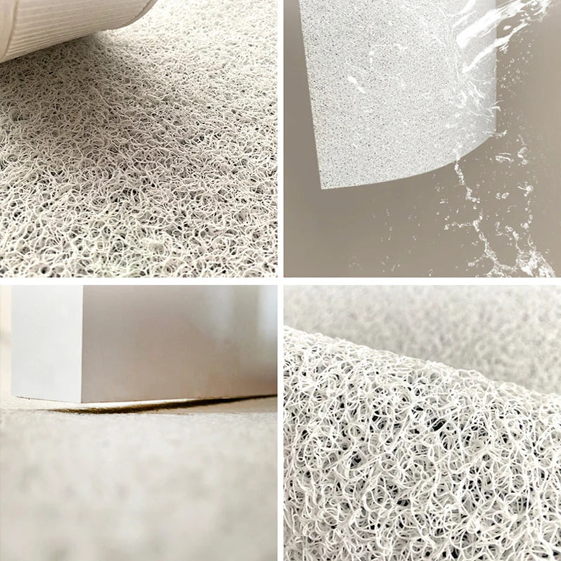 Collage of textured white materials including a sponge, paper, and fabric.