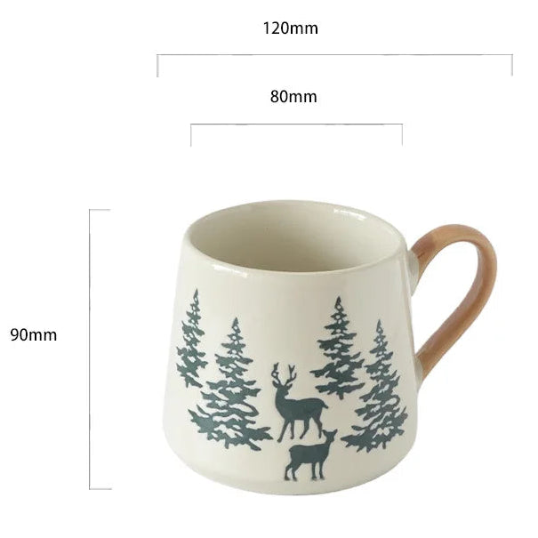 [Ceramic Christmas Tree Mug] Household/Office Coffee/Milk/Pine Tree/Breakfast/Water Cup