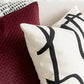 Modern Minimalist and Luxurious Cushion Cover Nordic Wine Red Suede Abstract Art Cushion Covers Sofa Bedside Throw Pillow covers
