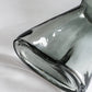 Clear glass vase on a white background