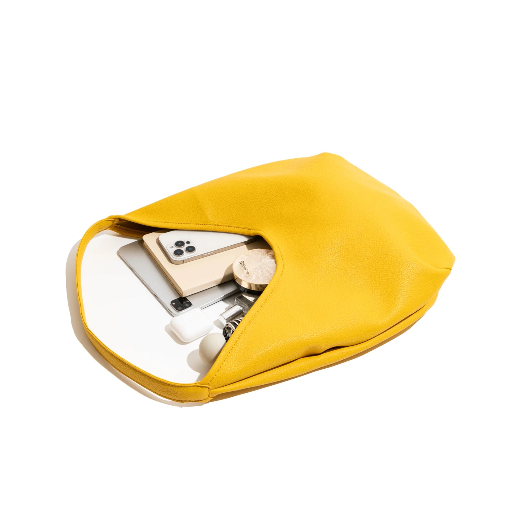 MABULA high end PU Leather Women Hobo Handbags Casual Slouchy Daily Style Single Shoulder Purses Magnetic Buckle Shopper Bag