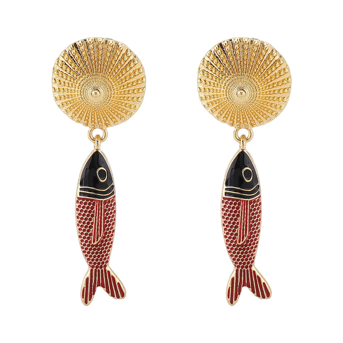 Fish Pendant Earrings Minimalist Luxury Style Bohemian Simple Fashion Earrings For Women's Summer Beach Holiday Female jewelry