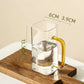Square Glass Cup Milk Coffee Water Heat Resistant Handgrip Mug Party Breakfast Juice Beer Mugs Microwavable Safe Mug