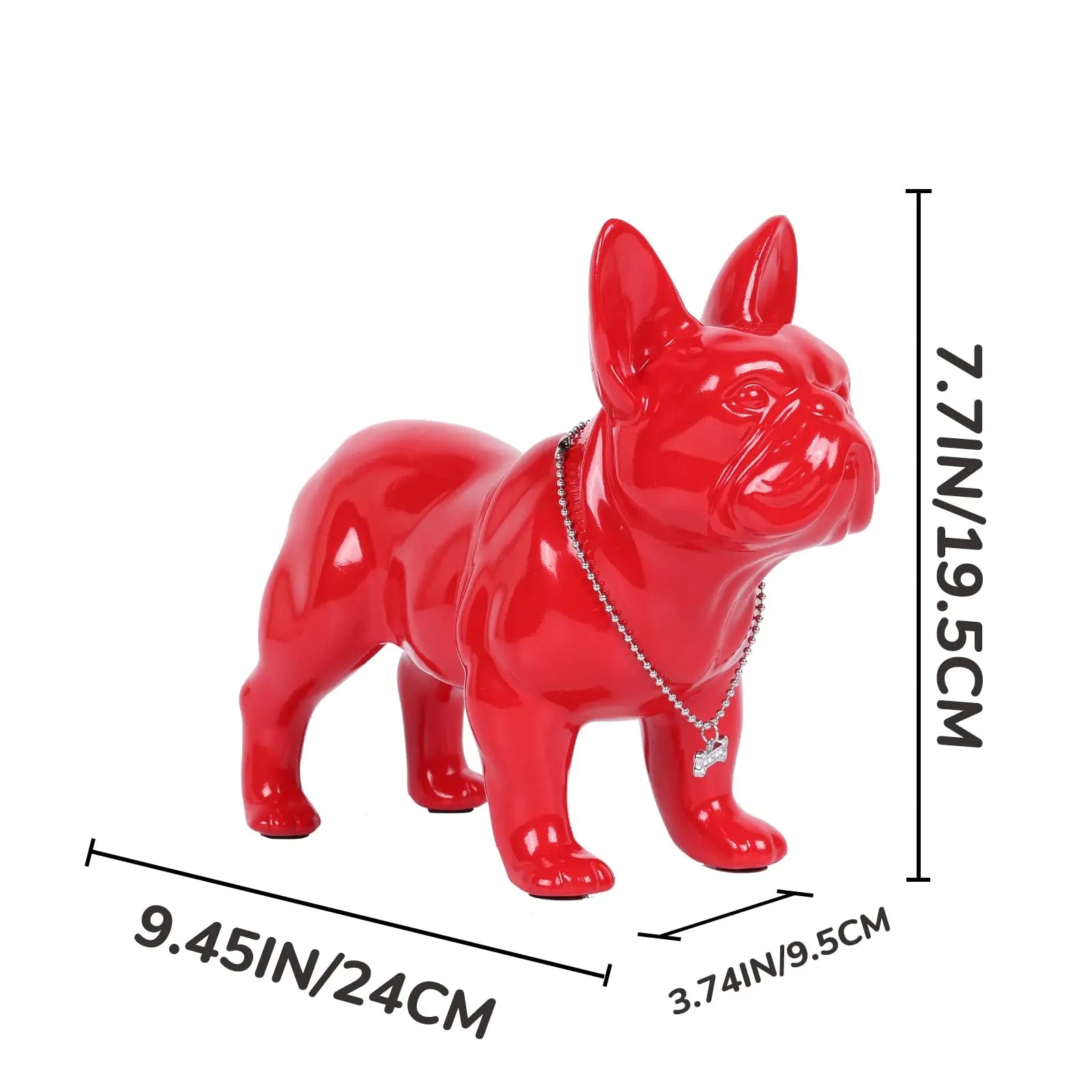 Resin French Bulldog Statue Gifts French Bulldog Sculptures Home Decor Desk Decorations Black Table Decor