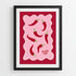 Framed artwork with red peppers and &