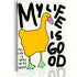 Canvas print with a cartoon duck and text &