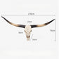 Black Horn Bull Head Wall Sculpture Resin Cow Skull Decor Large Animal Wall Hanging Rustic Statement Home Accent