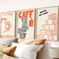 1/3pcs Italian Coffee Canvas Poster Minimalist Orange and Black Cafe Kitchen Wall Art Prints for Modern Living Room Home Decor