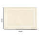 Beige rug with dimensions 30cm x 45cm on a white background