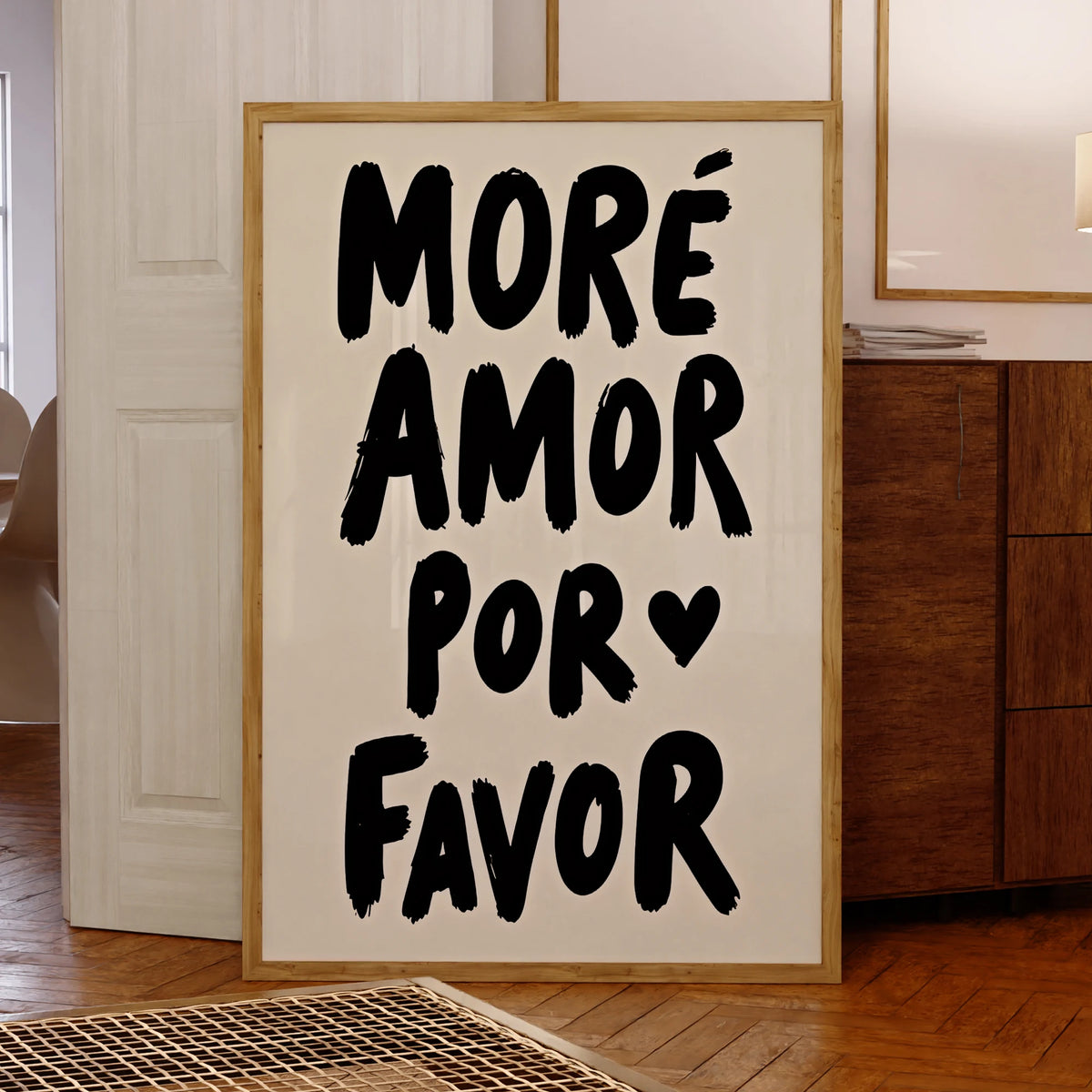 romantic typography wall art styled product view