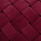 High End Wine Red Woven Pillow Cover Dutch Velvet Geometric Striped Plaid Woven Pillow Cases Luxury Patchwork Throw Pillows