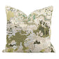 Decorative pillow with a floral pattern on a white background