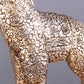 Floral textured giraffe statues animal decor