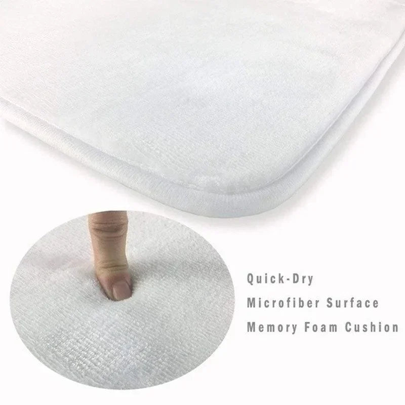 Memory foam cushion with quick-dry microfiber surface on a white background