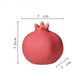 red ceramic pomegranate ornament product view 5