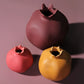purple ceramic pomegranate ornament alternate product view