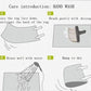 Illustrated care instructions for a rug with text and diagrams.