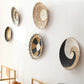 INS Nordic Style Straw Woven Tray Wall Decorations Handmade Papyrus Hanging Basket Bedroom Creative Art Wall Hanging Room Decor