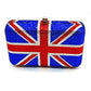 Clutch bag with Union Jack design on a white background