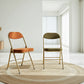Retro Corduroy Folding Dining Chairs - Neoclassical Design Creative