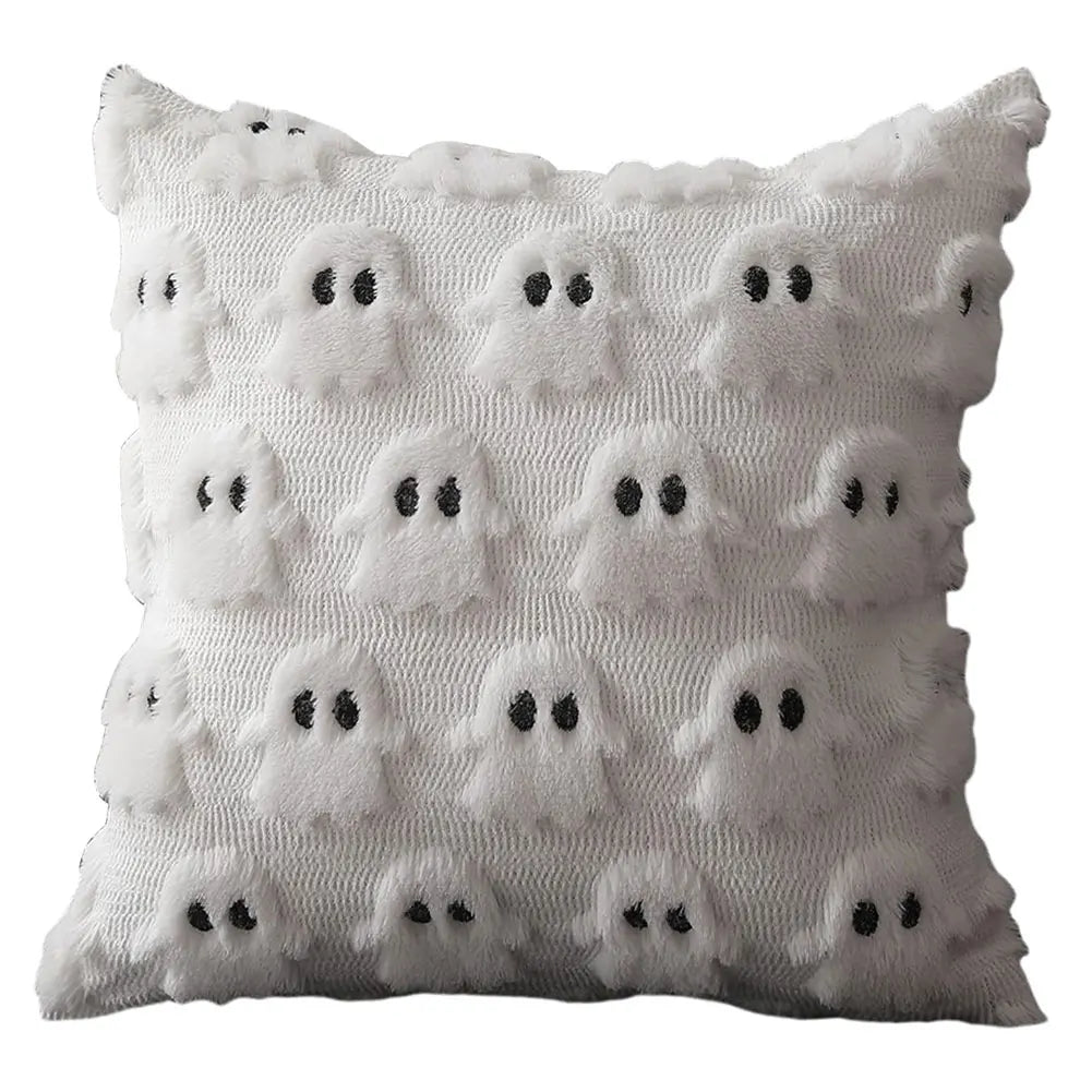 Halloween Pillow Covers,45x45,Decorative Pumpkin Pattern Pillowcase Soft Plush Faux Wool Cushions for Home Sofa Couch