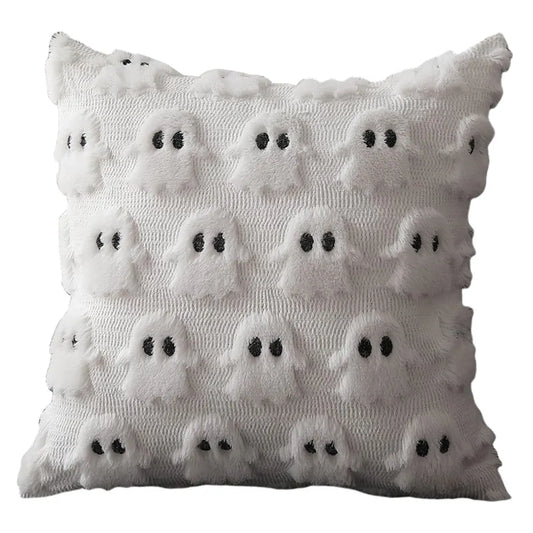 Halloween Pillow Covers,45x45,Decorative Pumpkin Pattern Pillowcase Soft Plush Faux Wool Cushions for Home Sofa Couch