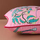 Pink Chinoiserie Pillow Covers 16x16 Inch Traditional Style Bird Dog Floral Vase Decorative Throw Pillow Case Velvet Double Side
