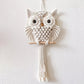Owl Tapestry Hand-woven Owl Dream Catcher Wall Hanging Macrame Mandala Tassel Boho Decor DIY Apartment Dorm Room Home Decoration