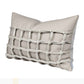 Modern minimalist orange gray leather handmade woven cushion and pillow model room decoration waist pillow customization
