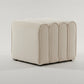 Beige ottoman on a light gray background