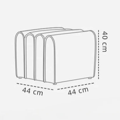 Grey Minimalistic Designer Ottoman