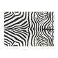 Zebra print pattern on a white background