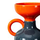 Grey Orange Graphic Ceramic Vase Handle Modern styled product detail