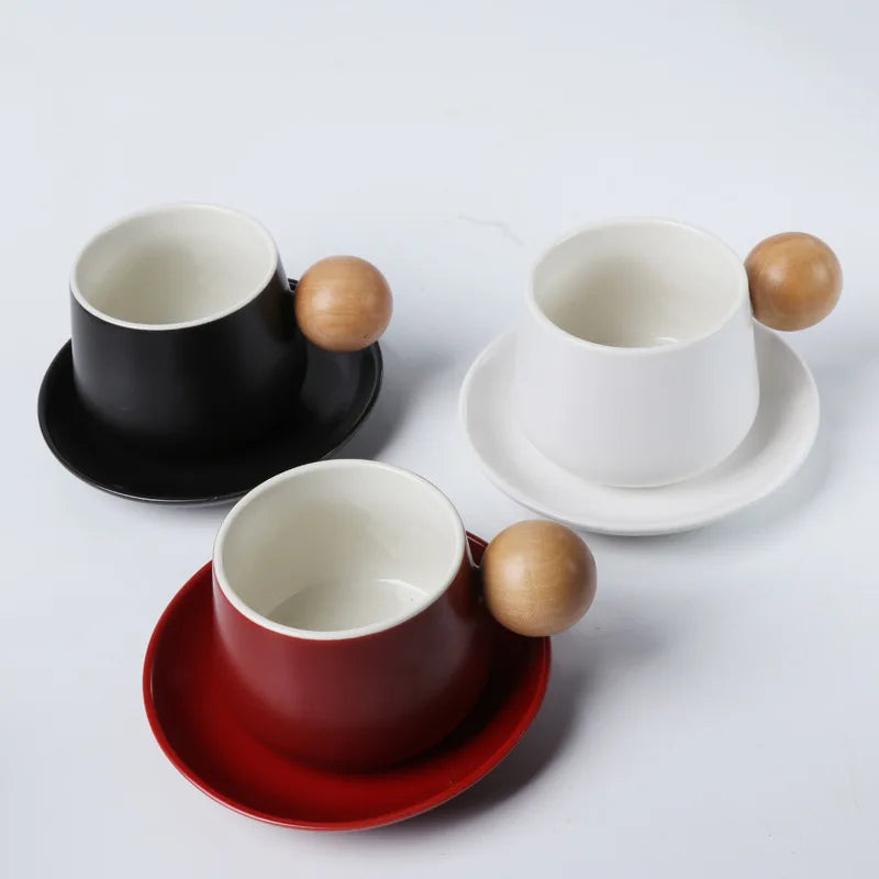 Home Coffee Cup and Saucer Set Expensive Mug Gift Ceramic product image 2