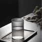 Japanese Ribbed Glass Coffee Mug, Heat-Resistant Striped Glass Cup, Transparent, Home Drink, Juice, Water, Beer, Wine, 1-6Pcs