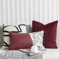 Modern Minimalist and Luxurious Cushion Cover Nordic Wine Red Suede Abstract Art Cushion Covers Sofa Bedside Throw Pillow covers