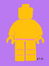 yellow toy figure wall art purple graphic print playroom decor styled product view