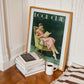 woman reading with cat wall art reading nook canvas print styled product view