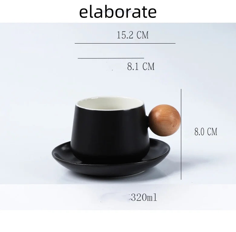 Home Coffee Cup and Saucer Set Expensive Mug Gift Ceramic product image 4