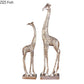 Floral giraffe resin statue set African safari decor