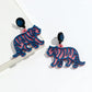 Tiger Pendant Earrings for Women Scary Double Layer Acrylic Colorful Drop Earring 2025 Trendy Jewelry