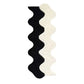 Black and white wavy rug on a white background