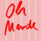 pink typography wall art alternate product view