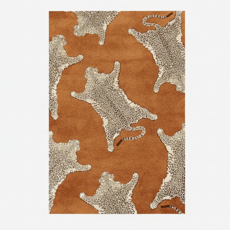 Rug with animal pattern on a white background